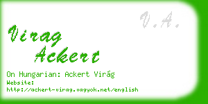 virag ackert business card